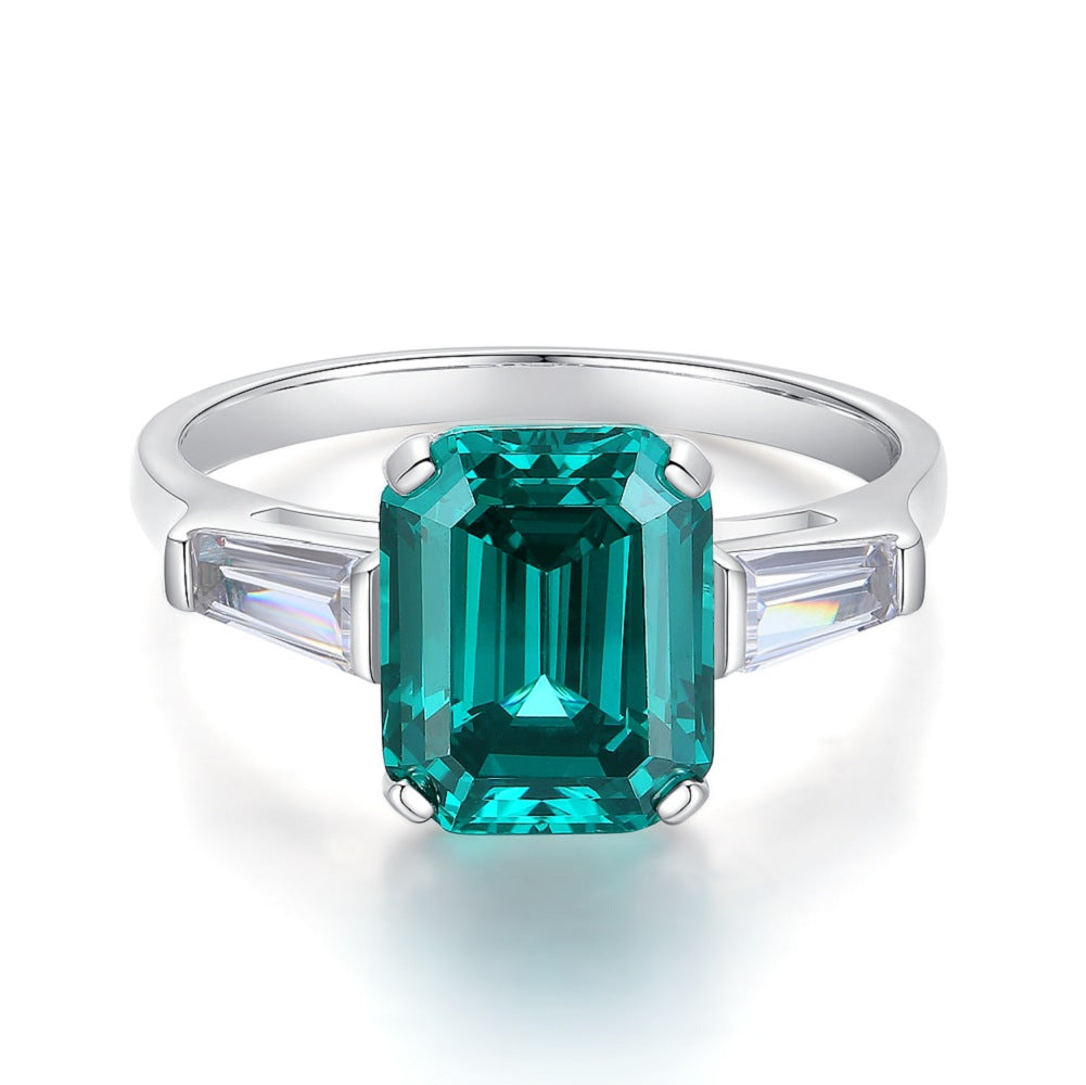 Green Collection Engagement Ring in Sterling Silver
