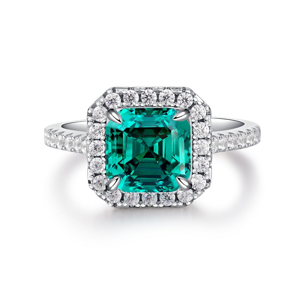 Green Collection Engagement Ring in Sterling Silver