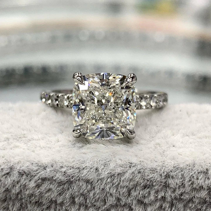 3PCS Golden Tone Cushion Cut Ring Set