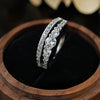 New Design Round Cut Sterling Silver Wedding Band