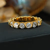 Stunning Round Cut Paved Sterling Silver Wedding Band