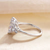 Dainty Marquise Cut Three Stone Engagement Ring In Sterling Silver