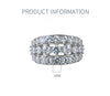 Stunning 3 Rows Sterling Silver Women's Wedding Band