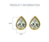 Luxury Oval Cut Sterling Silver Stud Earrings