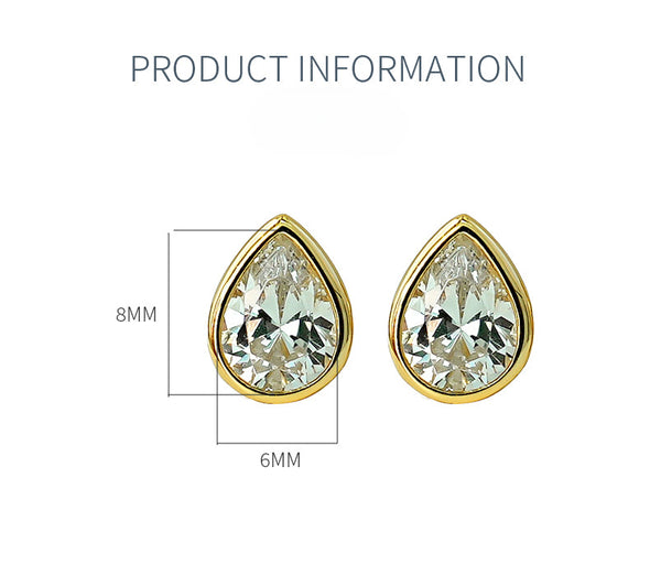 Luxury Oval Cut Sterling Silver Stud Earrings