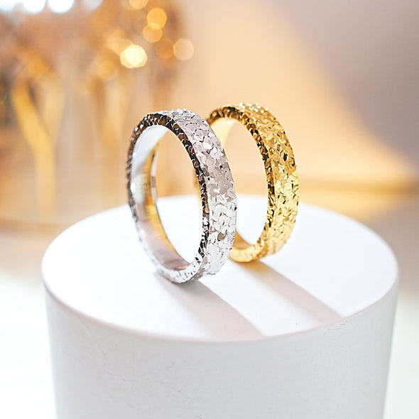 Sparkling 18K Gold Plated Wedding Band