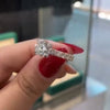 Stunning Round Cut Two Tone Sterling Silver Engagement Ring