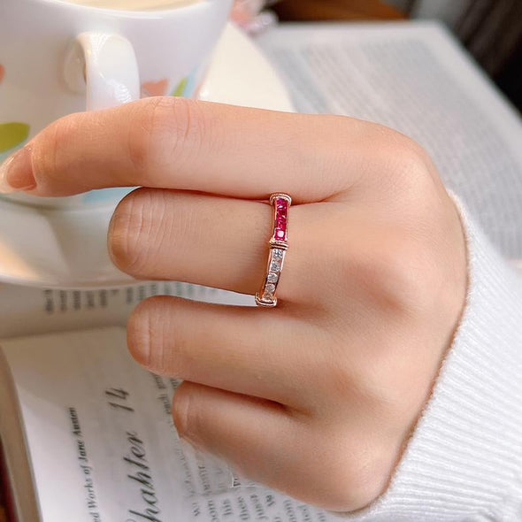 Unique Two Tone Design Sterling Silver Wedding Band