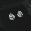 Luxury Oval Cut Sterling Silver Stud Earrings