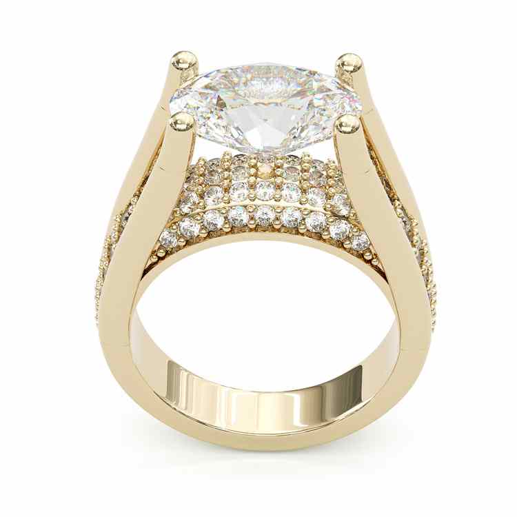 Engagement Rings Inverted Handmade Vintage 3.5ct Oval Cut Sterling Silver Engagement Ring – Juluro