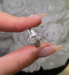 Unique Oval Cut Bridal Set In Sterling Silver