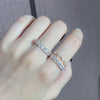 Elegant Half Eternity Sterling Silver Wedding Band
