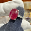 Vintage 10.88ctw Cabochon Cut Ruby Ring