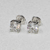 Gorgeous Round Cut Moissanite Screw Back Sterling Silver Stud Earrings