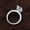 Classic Emerald Cut Engagement Ring In Sliver Tone