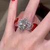 4.0Ct Marquise Cut Wedding Ring Set With Crown Curved Wedding Band
