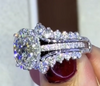 4.0Ct Oval Cut Bridal Set With Jacket Wedding Band