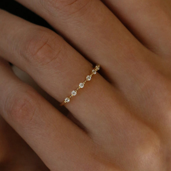Simple Design Stackable Wedding Band in Sterling Silver for Women