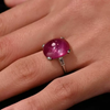 Vintage 10.88ctw Cabochon Cut Ruby Ring