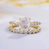 Classic 4.0 Carat Cushion Cut Bridal Ring Set In Sterling Silver