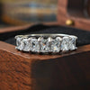 Sparkling Ice Cut Half Eternity Sterling Silver Wedding Band