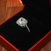3.0 CT Asscher Cut Sterling Silver Engagement Ring