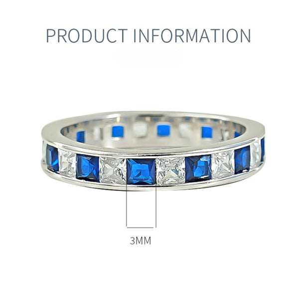 Sparkling Two Tone Design Paved Sterling Silver Wedding Band
