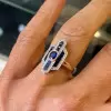 Art Deco 9ctw Oval Cut Sapphire Ring