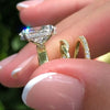 Gorgeous 3 Pcs Oval Cut Sterling Silver Bridal Set