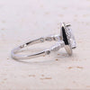 1.5CT Retro Pear Cut Half Eternity Engagement Ring