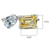 Exquisite Two Stone Sterling Silver Ring