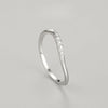 Simple Wave Design Sterling Silver Wedding Band