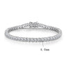 Shinning Classic 4mm Tennis Bracelet In Sterling Silver