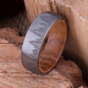 Forest Tungsten Men's Ring with Whiskey Barrel