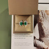 Gorgeous Emerald Green White Gold Plated Earrings