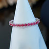 Multi-color Eternity Sterling Silver Women's Wedding Band