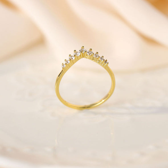 Sweet Crown Design Sterling Silver Wedding Band