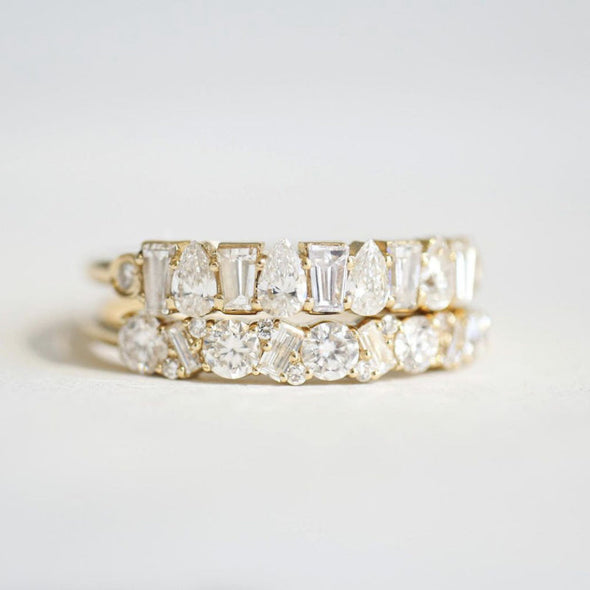 Elegant Half Eternity Sterling Silver Wedding Band