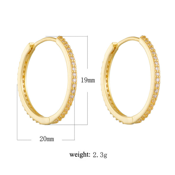 Classic Eternity Sterling Silver Hoop Earrings