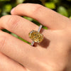 Stunning Yellow Oval Cut Sterling Silver Engagament Ring For Women