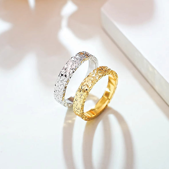 Sparkling 18K Gold Plated Wedding Band