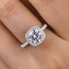 Gorgeous Halo Round Cut Sterling Silver Engagement Ring