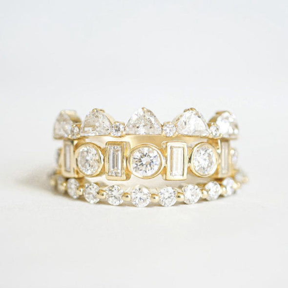 Elegant Half Eternity Sterling Silver Wedding Band