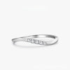 Simple Wave Design Sterling Silver Wedding Band