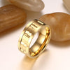 Simple Gold Color Titanium Men's Wedding Band