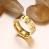 Simple Gold Color Titanium Men's Wedding Band