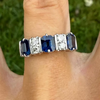 2.36ctw Emerald Cut Sapphire Band Ring