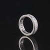 Gorgeous Princess Cut Paved Sterling Silver Wedding Band