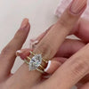 Marquise Cut 3pcs Sterling Silver Wedding Bridal Set