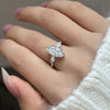 Dainty Three Stone Marquise Cut Sterling Silver Engagement Ring